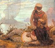 John Garrick The Death of King Arthur USA oil painting artist